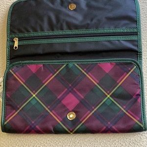 Lauren Ralph Lauren Plaid Travel Cosmetic Bag New